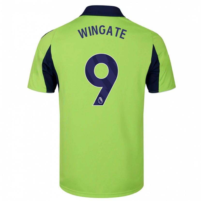 Danxen Homem Camisola Tom Wingate #9 Verde Marinho Branco Alternativa 2025/26 Camisa Brasil
