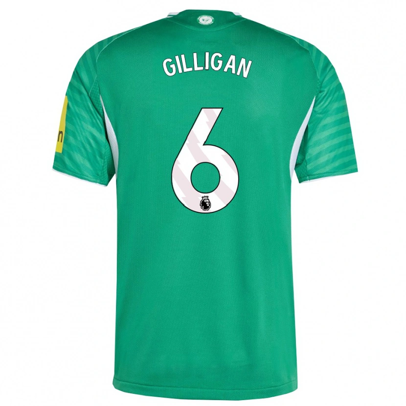 Danxen Homem Camisola Luke Gilligan #6 Verde Branco Alternativa 2025/26 Camisa Brasil