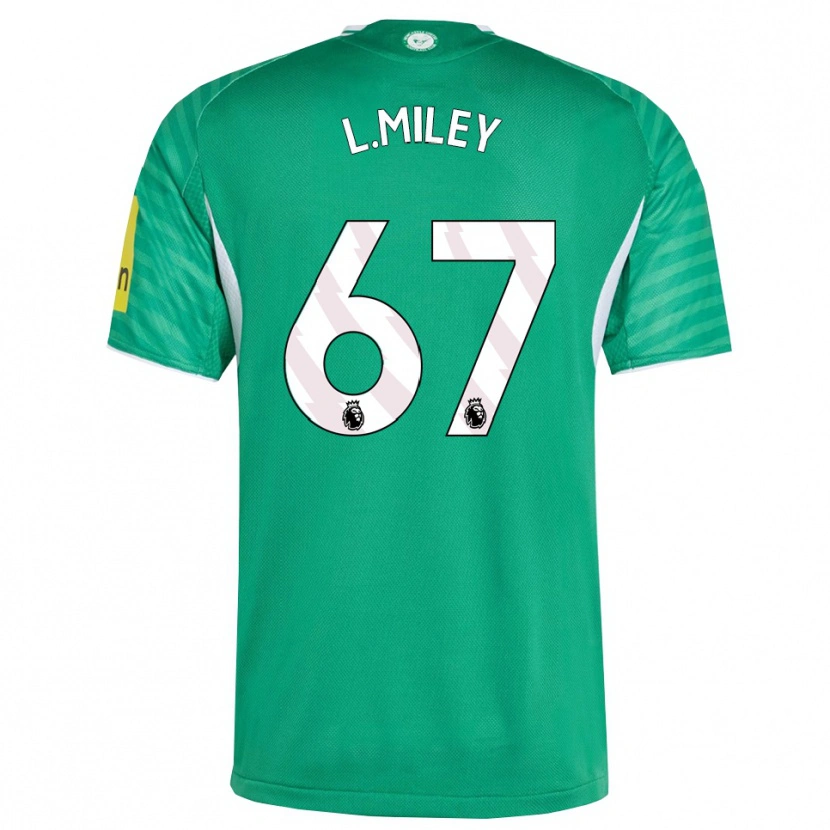 Danxen Homem Camisola Lewis Miley #67 Verde Branco Alternativa 2025/26 Camisa Brasil