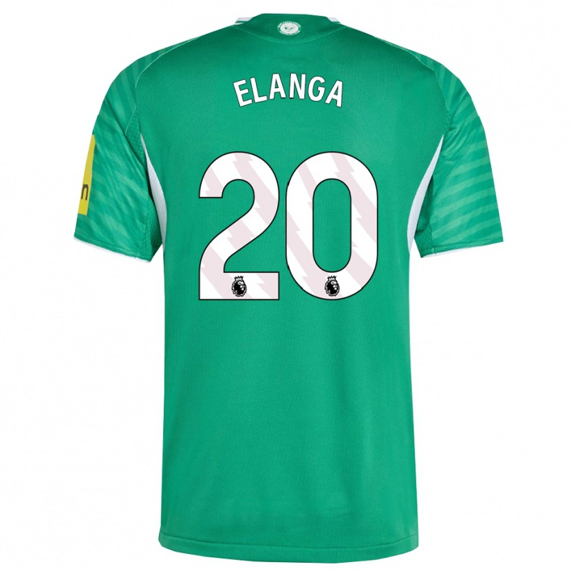 Danxen Homem Camisola Anthony Elanga #20 Verde Branco Alternativa 2025/26 Camisa Brasil