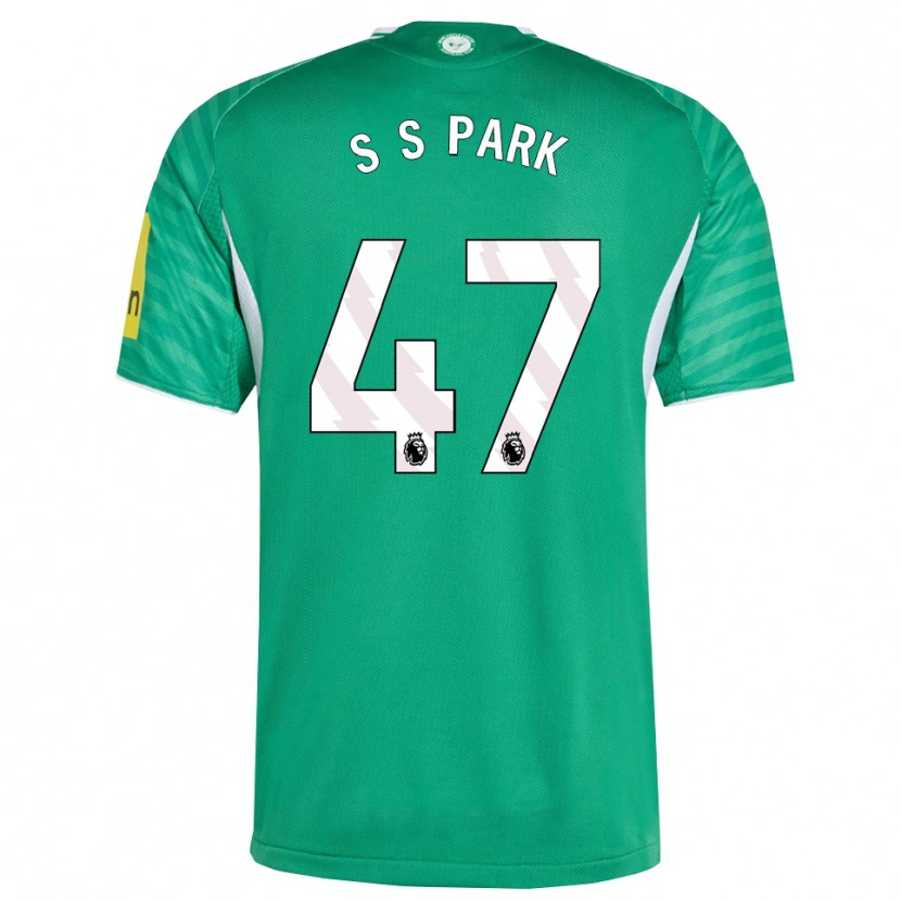 Danxen Homem Camisola Seung-Soo Park #47 Verde Branco Alternativa 2025/26 Camisa Brasil