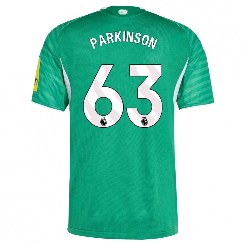 Danxen Homem Camisola Ben Parkinson #63 Verde Branco Alternativa 2025/26 Camisa Brasil