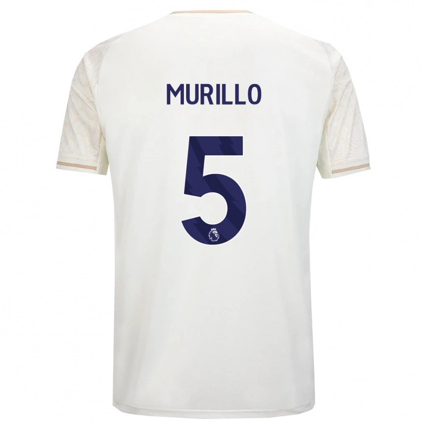 Danxen Homem Camisola Murillo #5 Branco Sujo Preto Alternativa 2025/26 Camisa Brasil