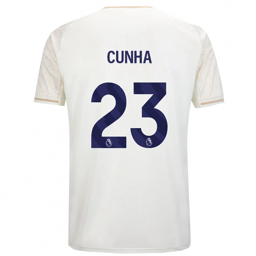 Danxen Homem Camisola Jair Cunha #23 Branco Sujo Preto Alternativa 2025/26 Camisa Brasil