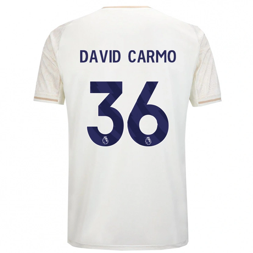 Danxen Homem Camisola David Carmo #36 Branco Sujo Preto Alternativa 2025/26 Camisa Brasil