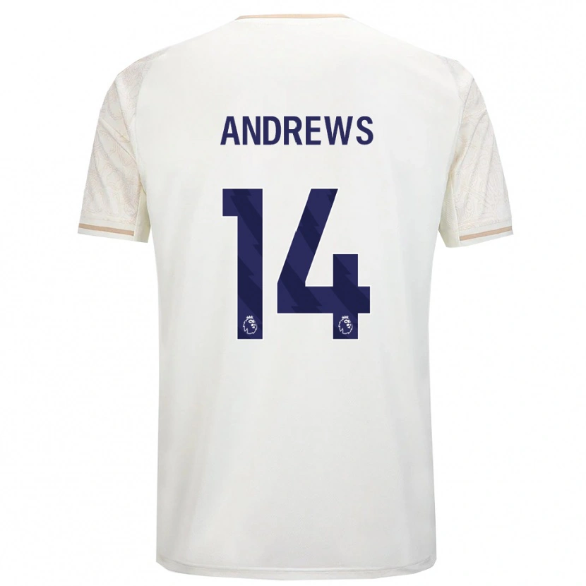 Danxen Homem Camisola Harvey Andrews #14 Branco Sujo Preto Alternativa 2025/26 Camisa Brasil