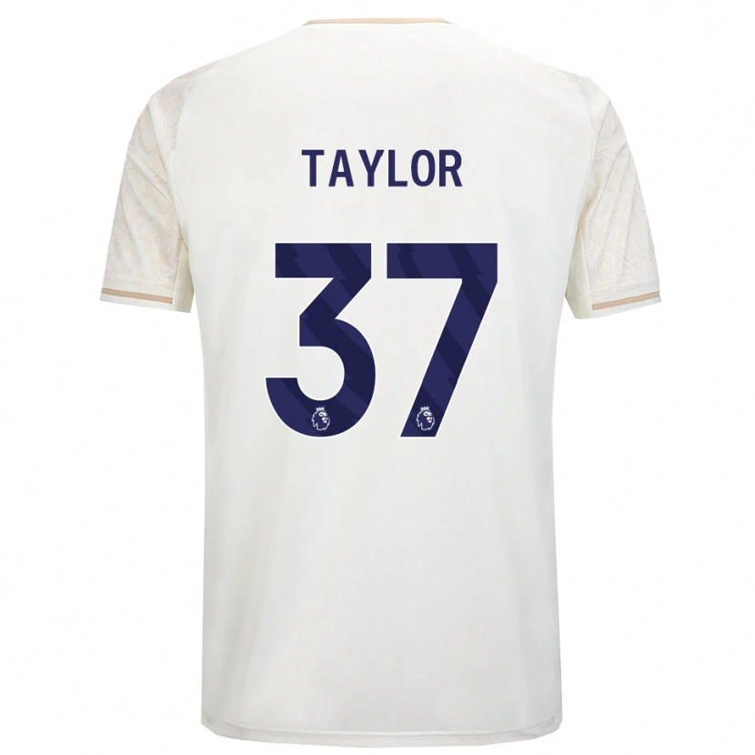 Danxen Homem Camisola Dale Taylor #37 Branco Sujo Preto Alternativa 2025/26 Camisa Brasil