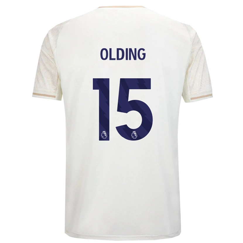 Danxen Homem Camisola Hollie Olding #15 Branco Sujo Preto Alternativa 2025/26 Camisa Brasil