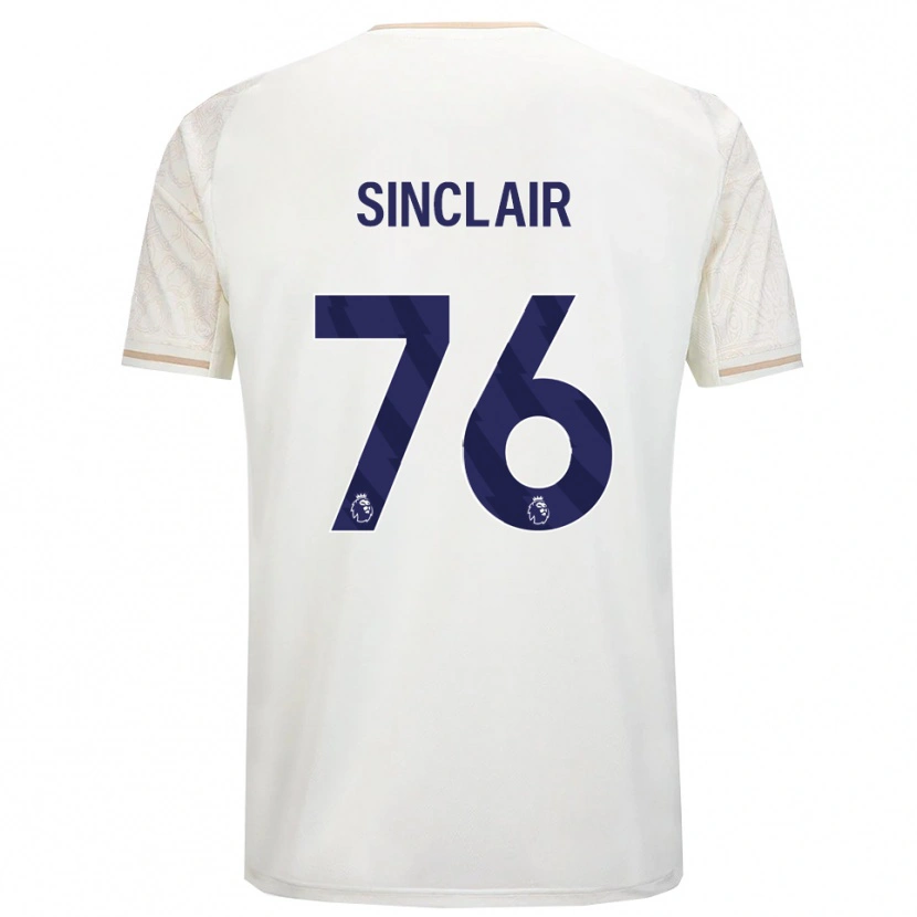 Danxen Homem Camisola Jimmy Sinclair #76 Branco Sujo Preto Alternativa 2025/26 Camisa Brasil