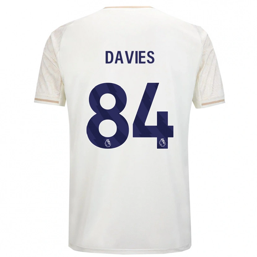 Danxen Homem Camisola Isaac Davies #84 Branco Sujo Preto Alternativa 2025/26 Camisa Brasil