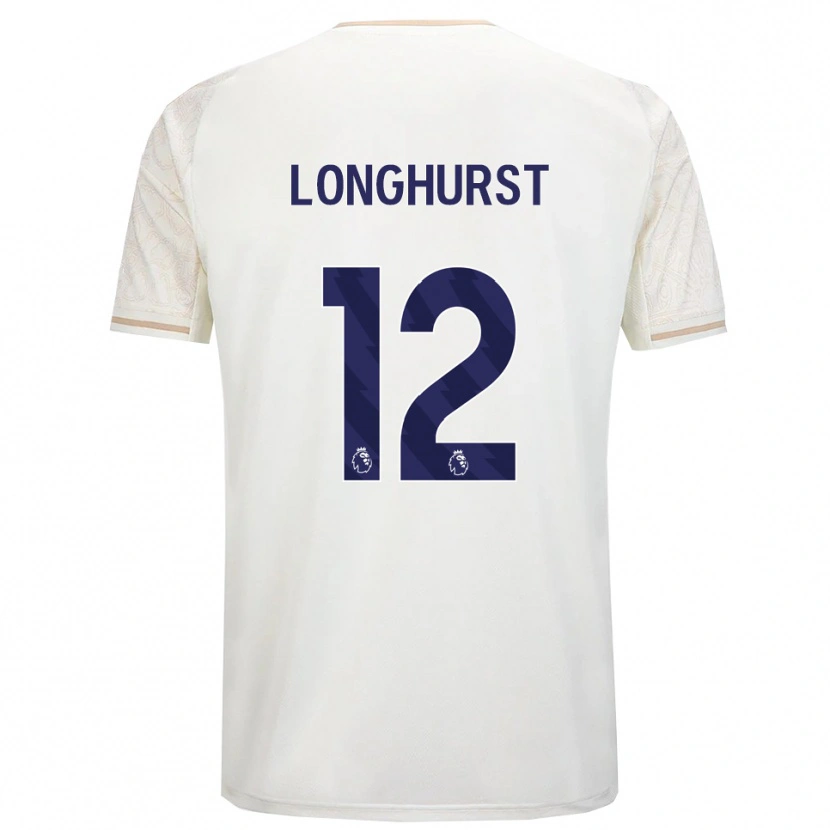 Danxen Homem Camisola Kate Longhurst #12 Branco Sujo Preto Alternativa 2025/26 Camisa Brasil