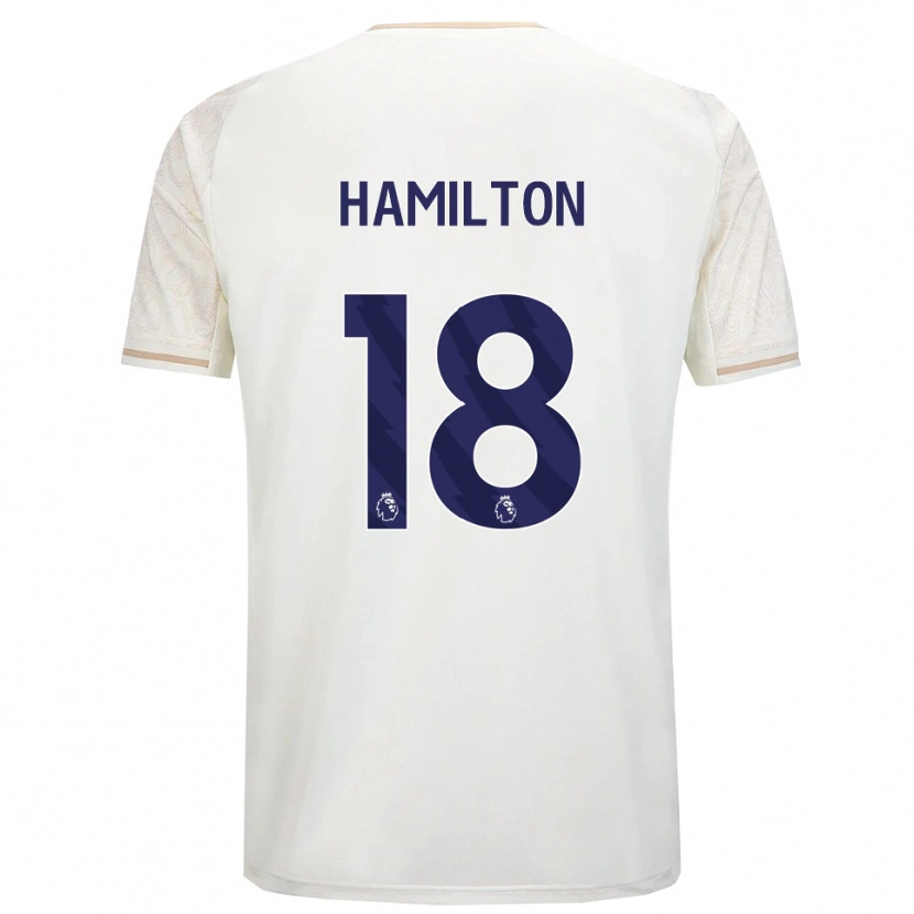 Danxen Homem Camisola Caragh Hamilton #18 Branco Sujo Preto Alternativa 2025/26 Camisa Brasil