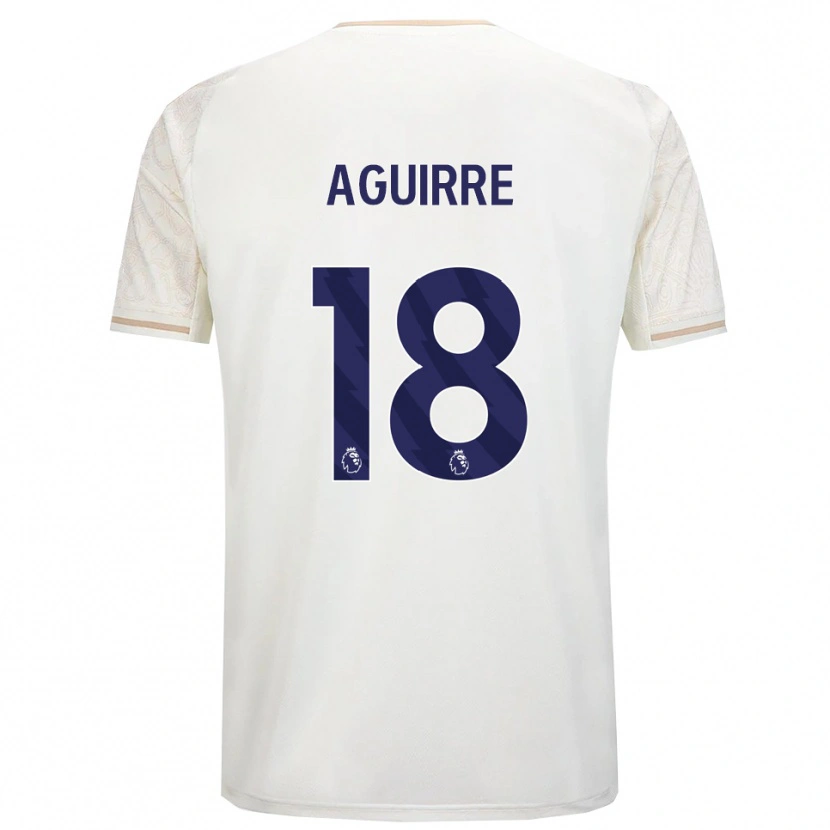 Danxen Homem Camisola Aja Aguirre #18 Branco Sujo Preto Alternativa 2025/26 Camisa Brasil