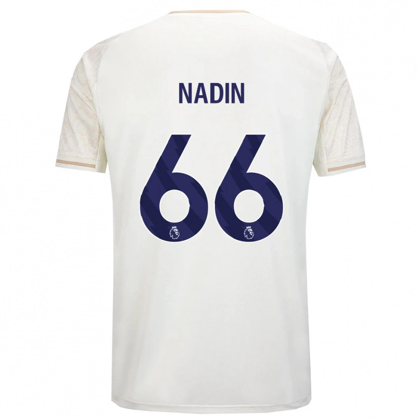 Danxen Homem Camisola Jack Nadin #66 Branco Sujo Preto Alternativa 2025/26 Camisa Brasil