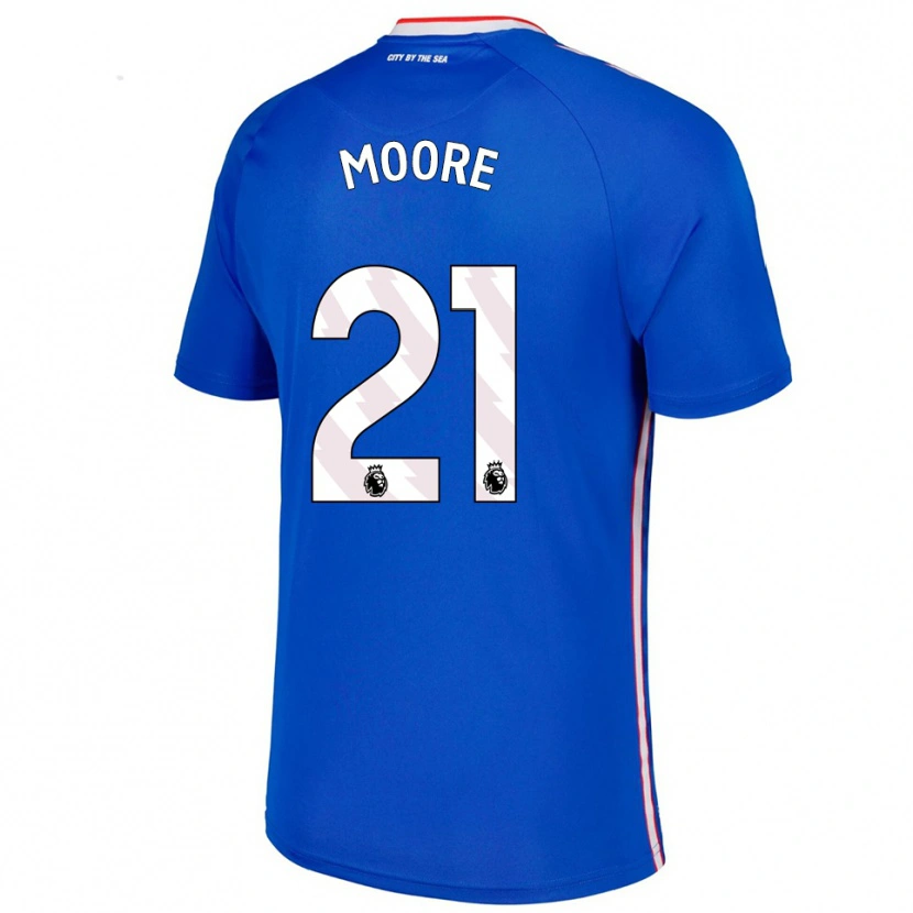 Danxen Homem Camisola Simon Moore #21 Azul Branco Alternativa 2025/26 Camisa Brasil