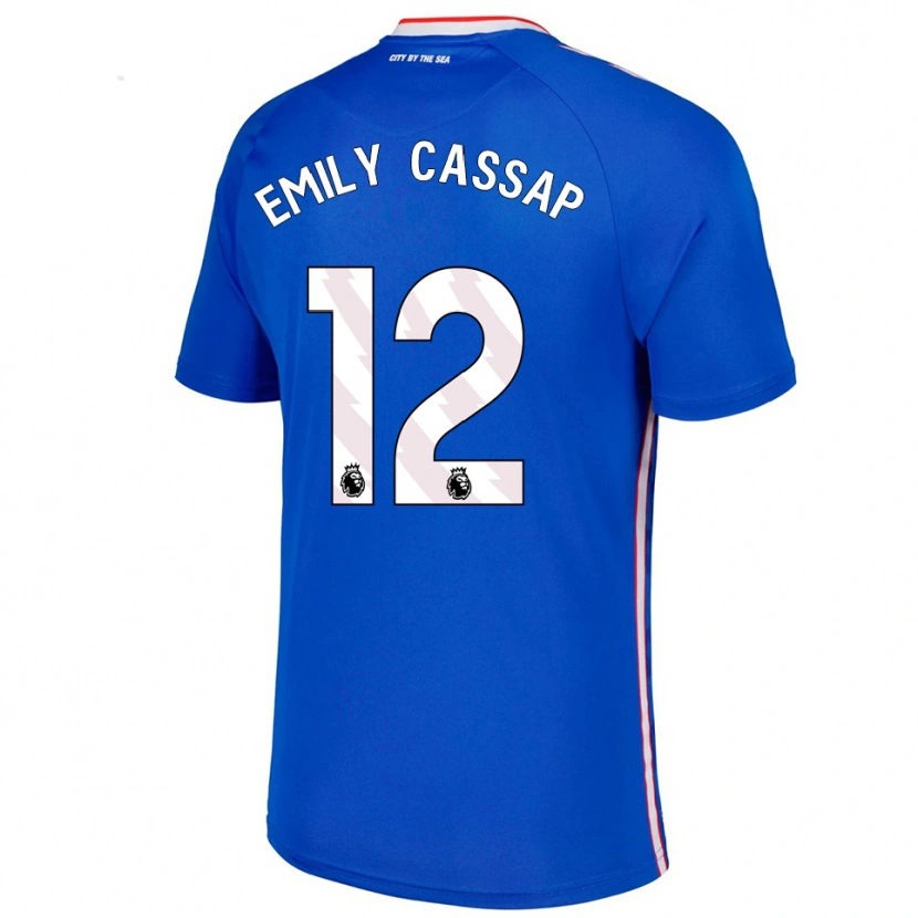 Danxen Homem Camisola Emily Cassap #12 Azul Branco Alternativa 2025/26 Camisa Brasil