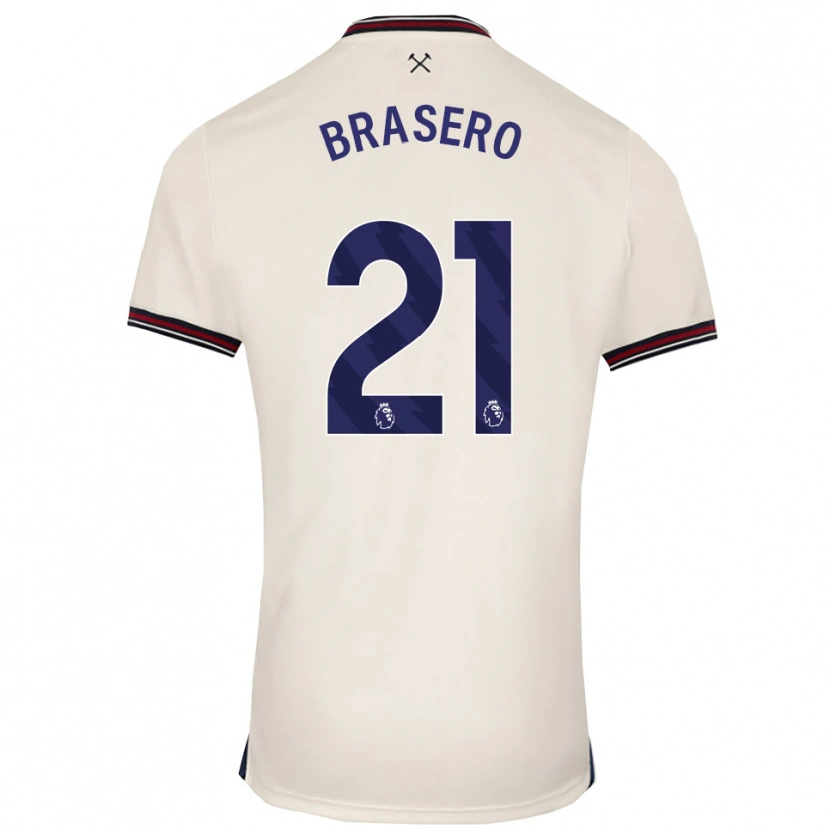 Danxen Homem Camisola Sarah Brasero #21 Branco Sujo Alternativa 2025/26 Camisa Brasil
