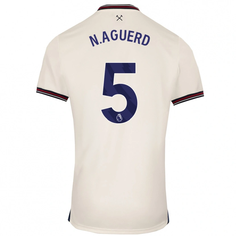 Danxen Homem Camisola Nayef Aguerd #5 Branco Sujo Alternativa 2025/26 Camisa Brasil