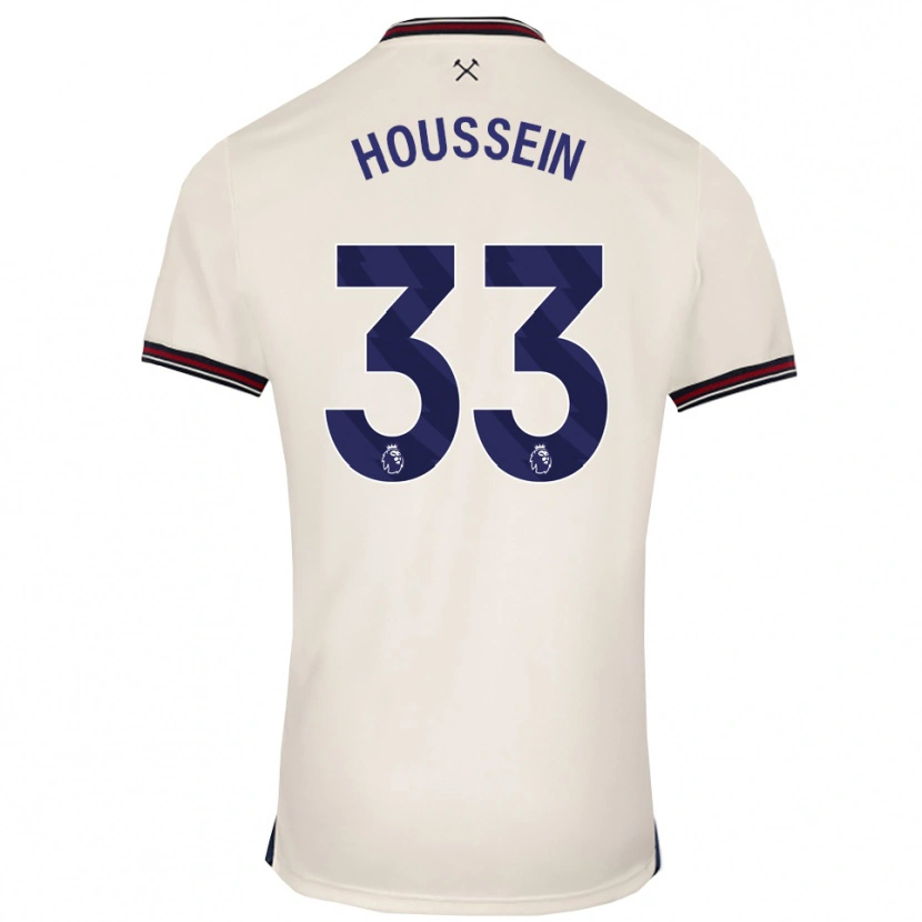Danxen Homem Camisola Halle Houssein #33 Branco Sujo Alternativa 2025/26 Camisa Brasil