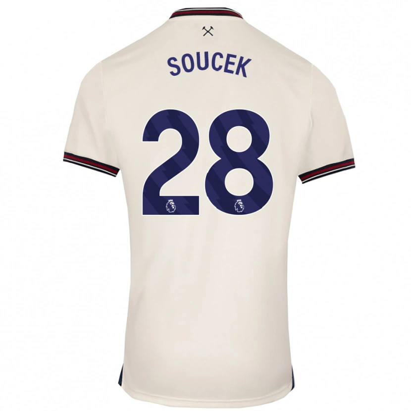 Danxen Homem Camisola Tomas Soucek #28 Branco Sujo Alternativa 2025/26 Camisa Brasil