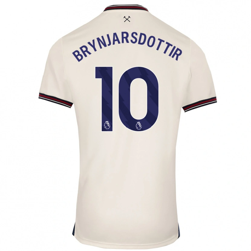 Danxen Homem Camisola Dagný Brynjarsdóttir #10 Branco Sujo Alternativa 2025/26 Camisa Brasil