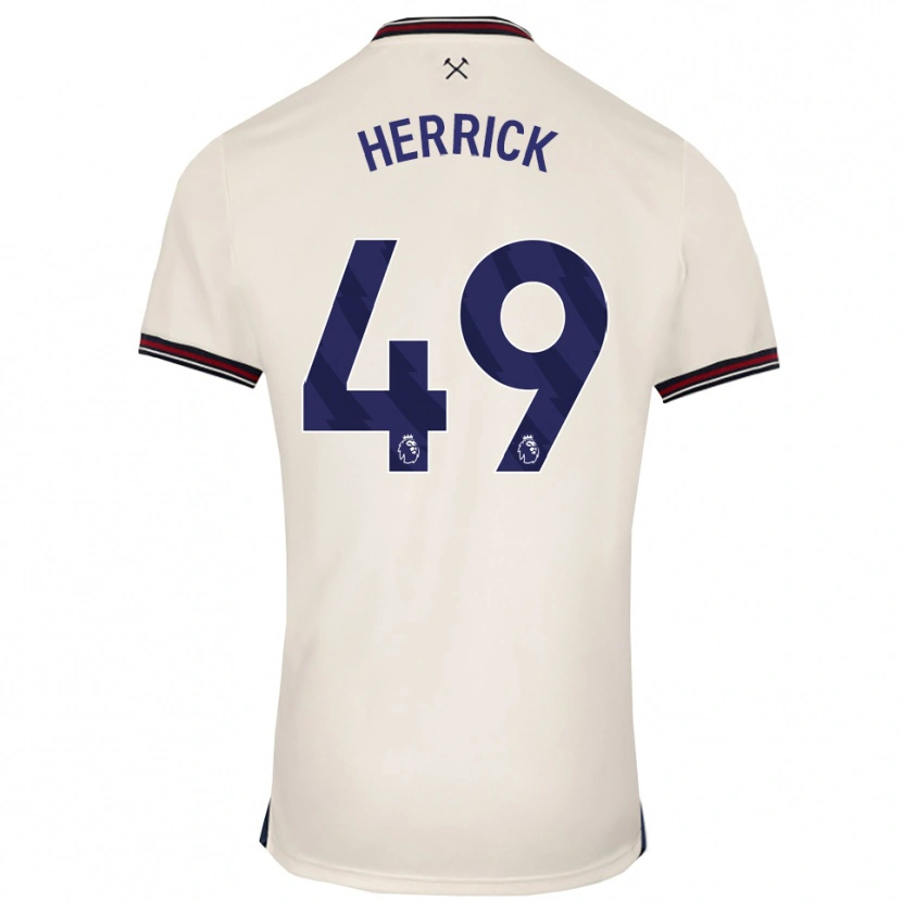 Danxen Homem Camisola Finlay Herrick #49 Branco Sujo Alternativa 2025/26 Camisa Brasil