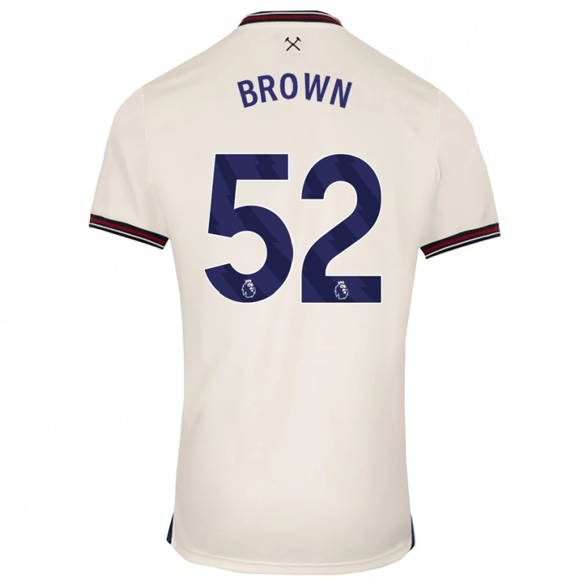 Danxen Homem Camisola Luis Brown #52 Branco Sujo Alternativa 2025/26 Camisa Brasil