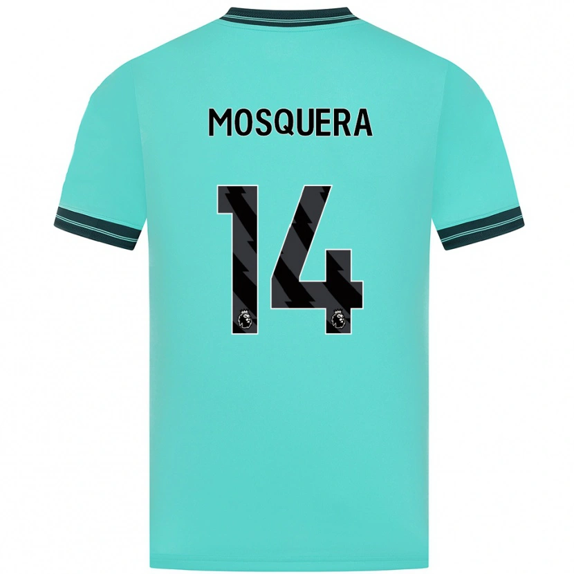 Danxen Homem Camisola Yerson Mosquera #14 Azul Celeste Verde Alternativa 2025/26 Camisa Brasil