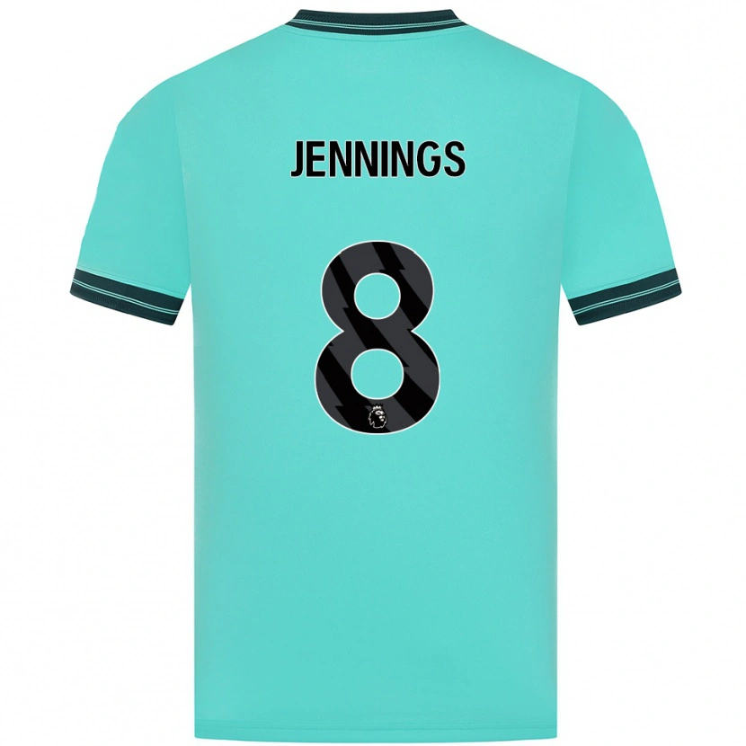 Danxen Homem Camisola Shannie Jennings #8 Azul Celeste Verde Alternativa 2025/26 Camisa Brasil