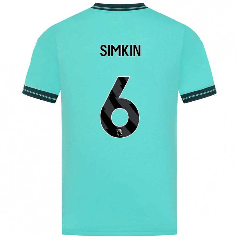 Danxen Homem Camisola Lily Simkin #6 Azul Celeste Verde Alternativa 2025/26 Camisa Brasil