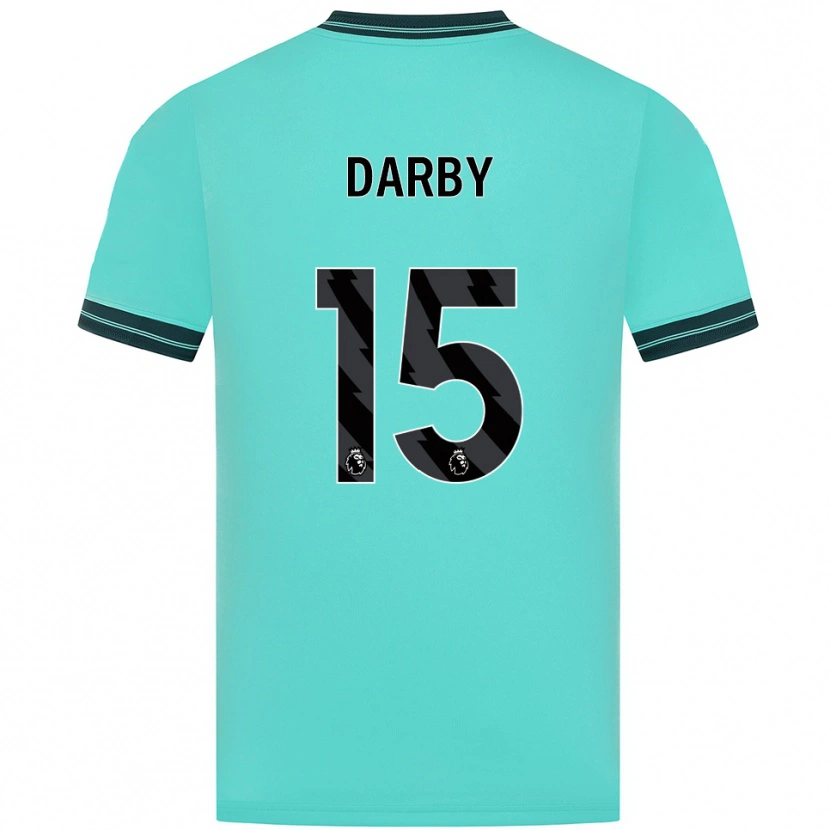 Danxen Homem Camisola Kelly Darby #15 Azul Celeste Verde Alternativa 2025/26 Camisa Brasil