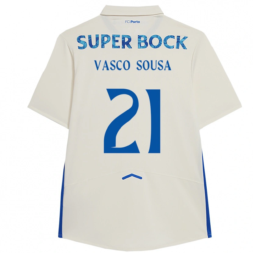 Danxen Homem Camisola Vasco Sousa #21 Branco Azul Terceiro 2025/26 Camisa Brasil
