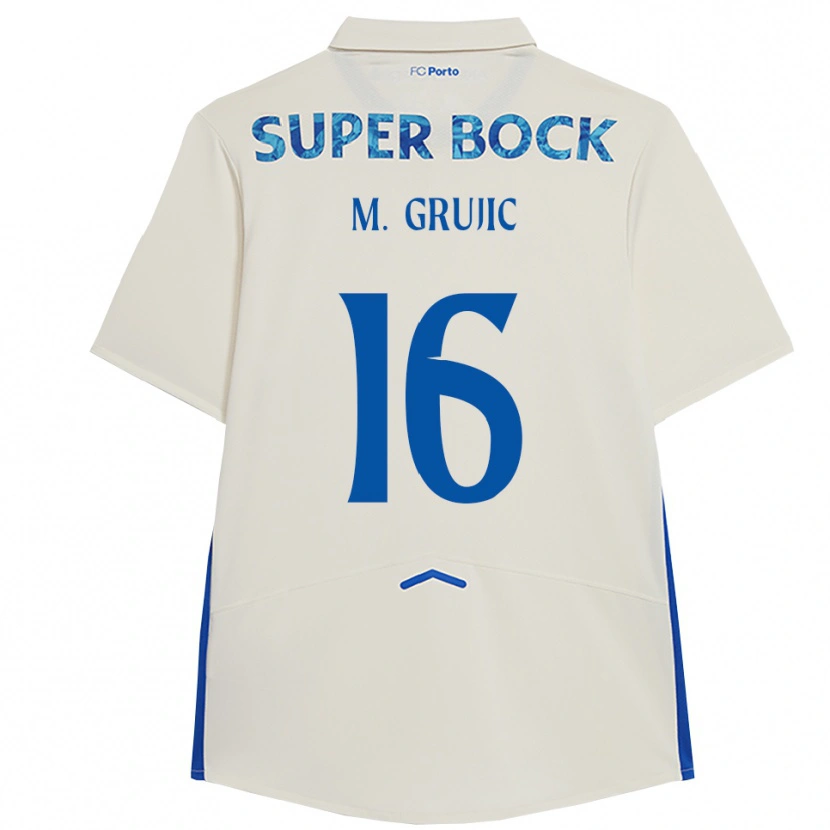 Danxen Homem Camisola Marko Grujić #16 Branco Azul Terceiro 2025/26 Camisa Brasil