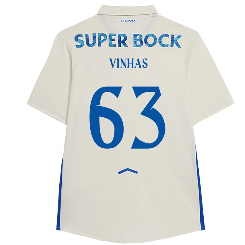 Danxen Homem Camisola David Vinhas #63 Branco Azul Terceiro 2025/26 Camisa Brasil