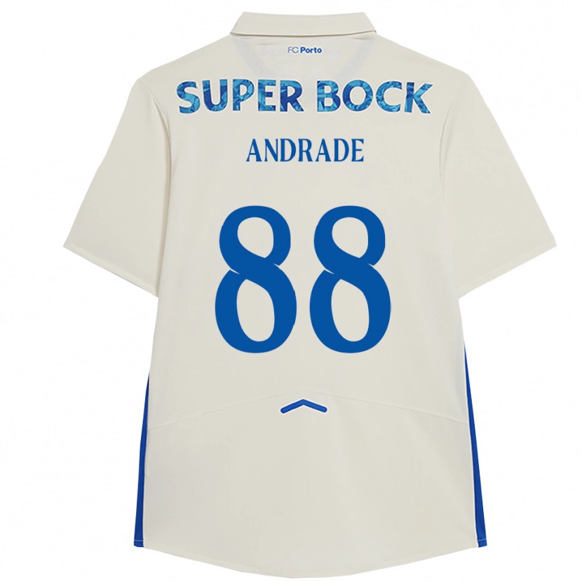 Danxen Homem Camisola Domingos Andrade #88 Branco Azul Terceiro 2025/26 Camisa Brasil