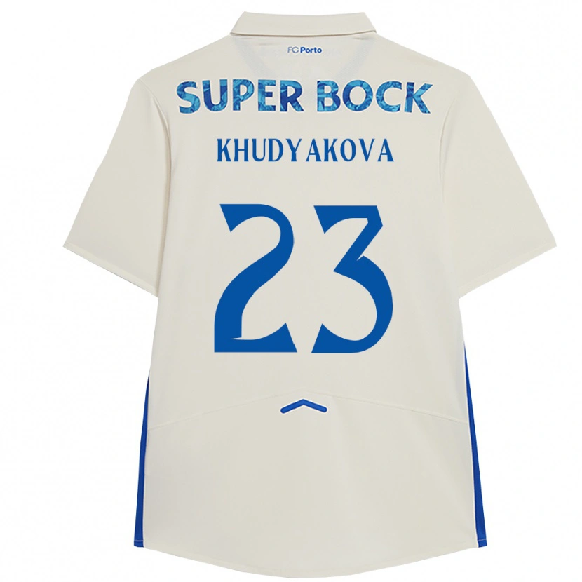 Danxen Homem Camisola Verónica Khudyakova #23 Branco Azul Terceiro 2025/26 Camisa Brasil