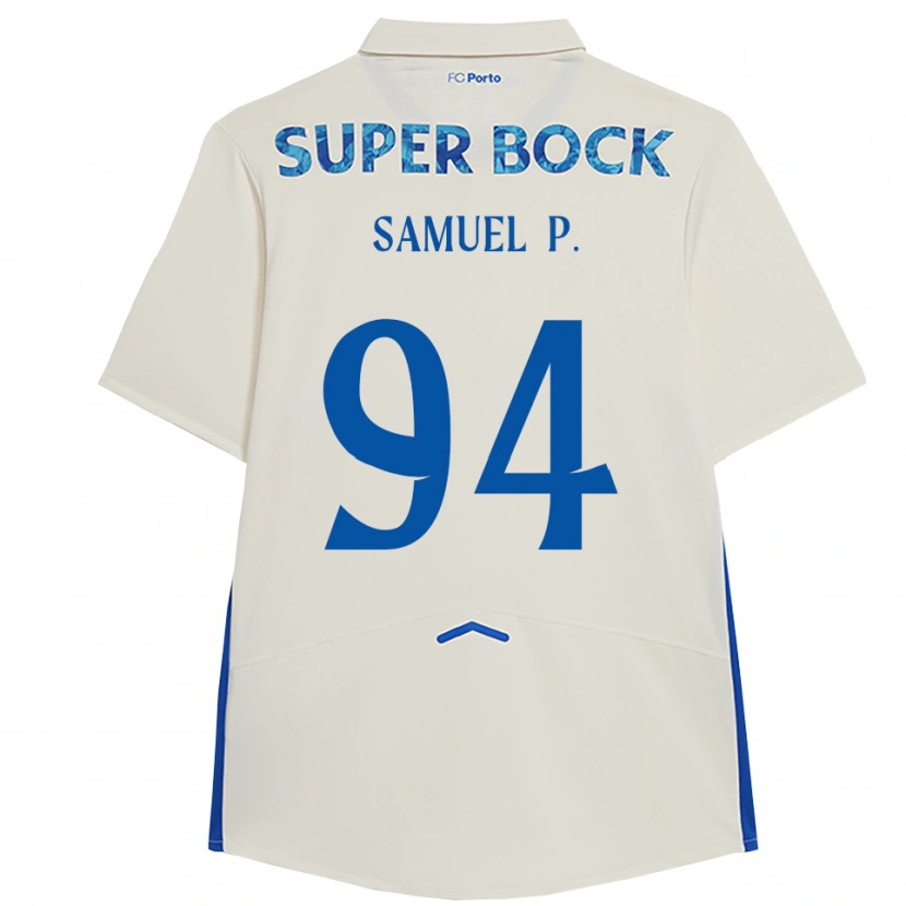 Danxen Homem Camisola Samuel #94 Branco Azul Terceiro 2025/26 Camisa Brasil