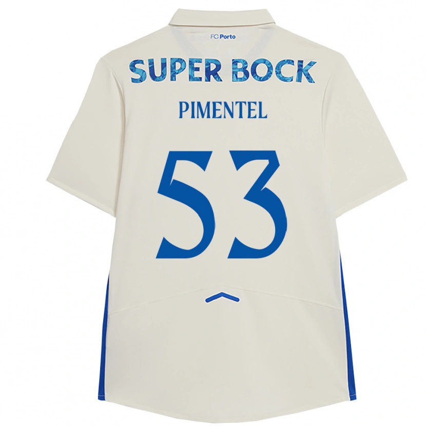 Danxen Homem Camisola Eric Pimentel #53 Branco Azul Terceiro 2025/26 Camisa Brasil
