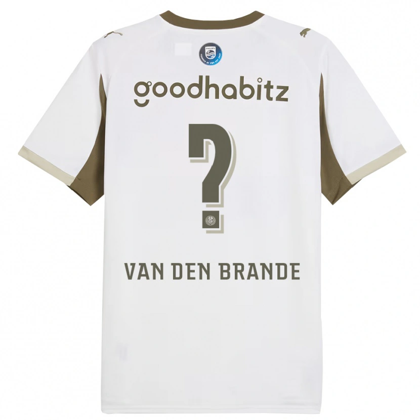 Danxen Homem Camisola Daan Van Den Brande #0 Branco Cinza Terceiro 2025/26 Camisa Brasil