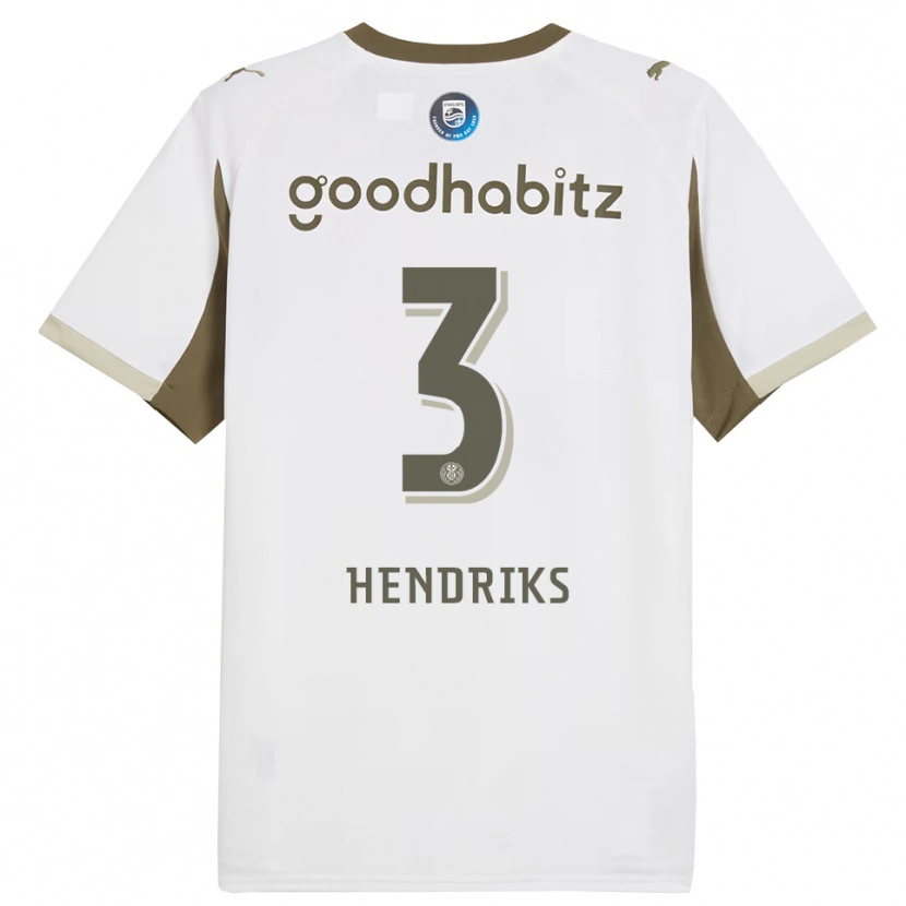 Danxen Homem Camisola Gwyneth Hendriks #3 Branco Cinza Terceiro 2025/26 Camisa Brasil