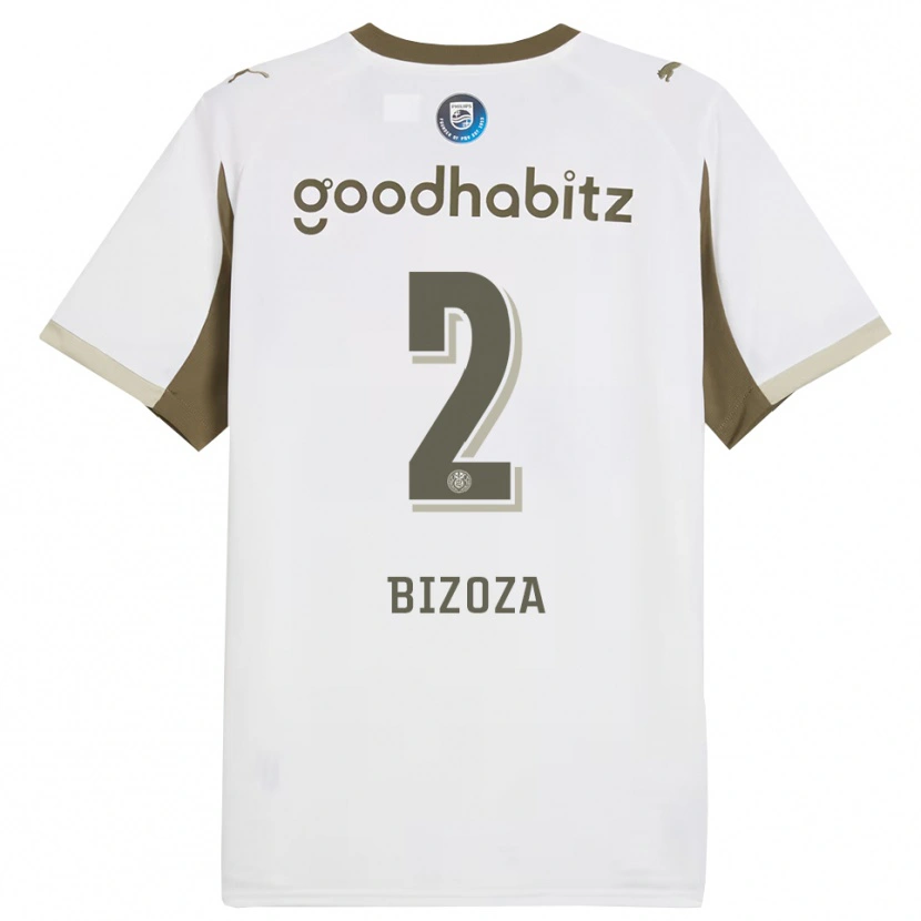 Danxen Homem Camisola Kevin Bizoza #2 Branco Cinza Terceiro 2025/26 Camisa Brasil