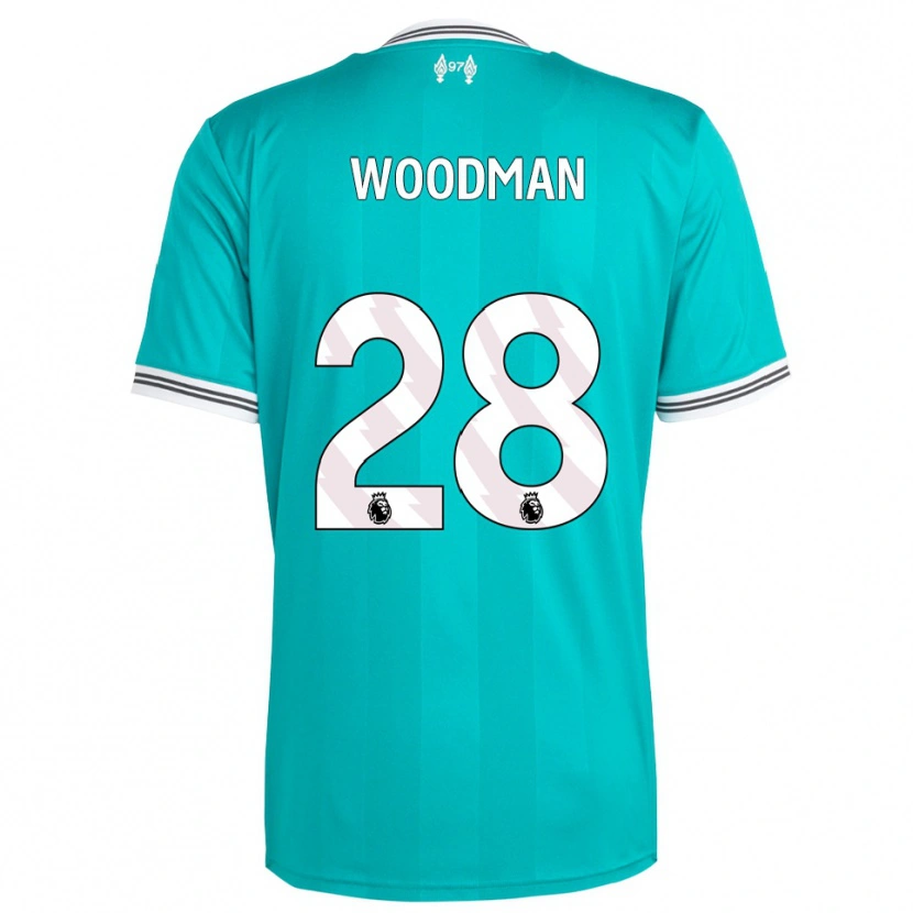 Danxen Homem Camisola Freddie Woodman #28 Verde Branco Terceiro 2025/26 Camisa Brasil