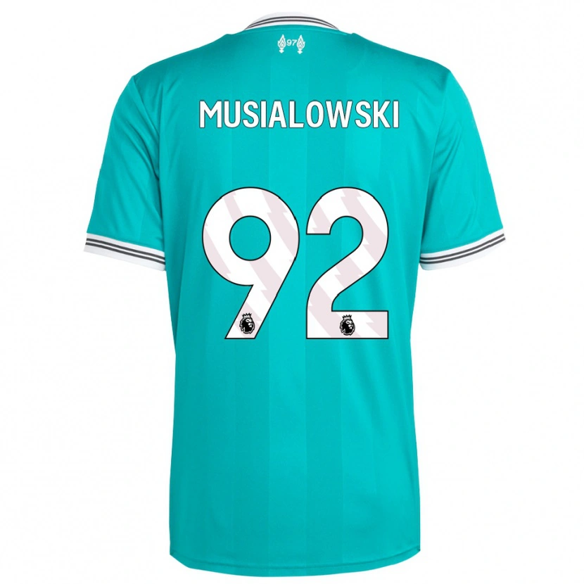 Danxen Homem Camisola Mateusz Musialowski #92 Verde Branco Terceiro 2025/26 Camisa Brasil