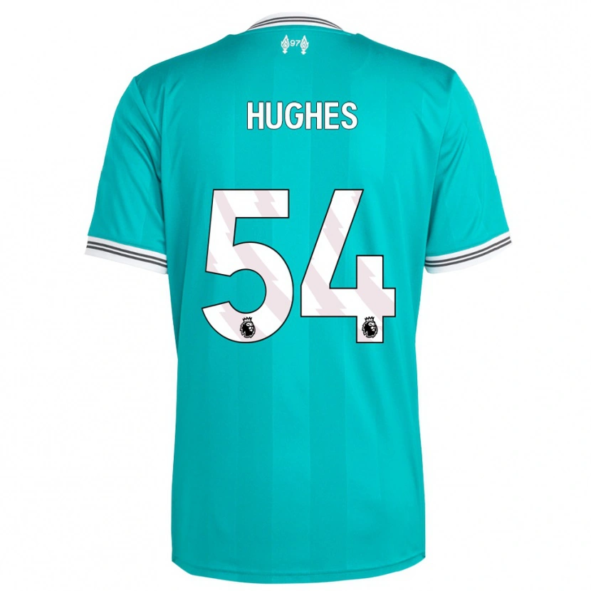 Danxen Homem Camisola Liam Hughes #54 Verde Branco Terceiro 2025/26 Camisa Brasil