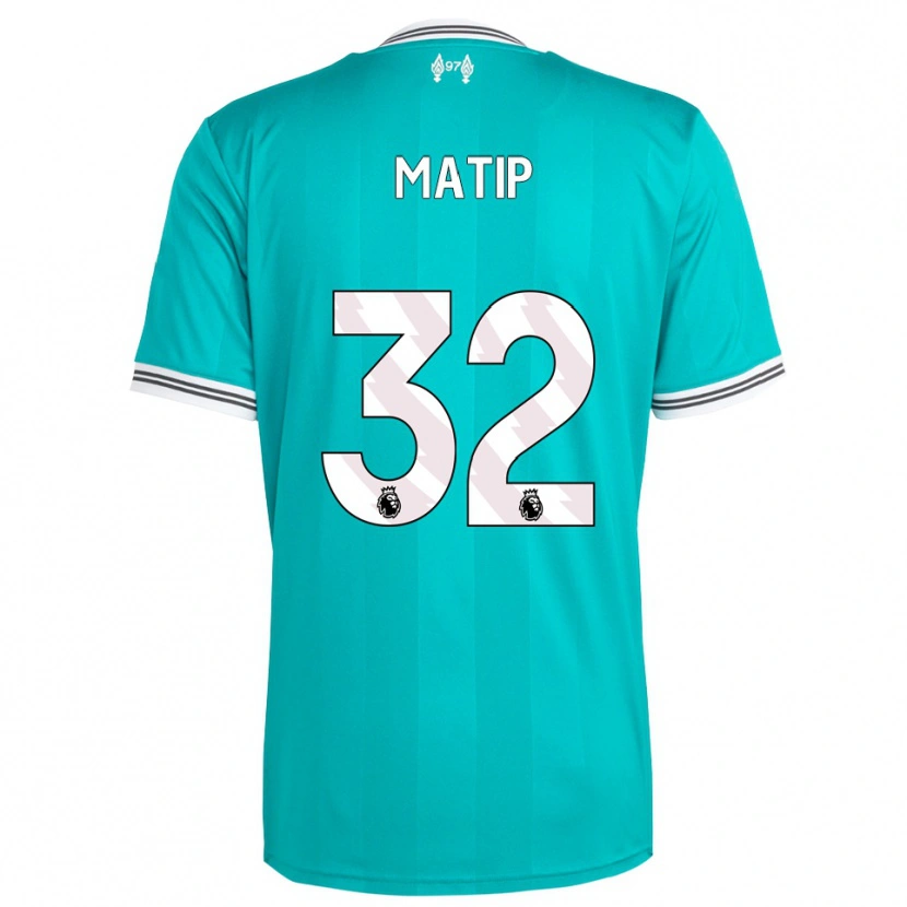 Danxen Homem Camisola Joel Matip #32 Verde Branco Terceiro 2025/26 Camisa Brasil