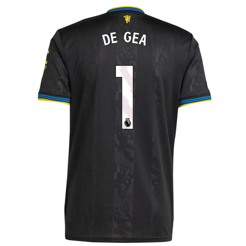 Danxen Homem Camisola David De Gea #1 Preto Amarelo Azul Terceiro 2025/26 Camisa Brasil