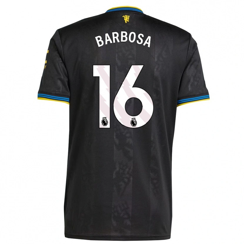 Danxen Homem Camisola Neithan Barbosa #16 Preto Amarelo Azul Terceiro 2025/26 Camisa Brasil