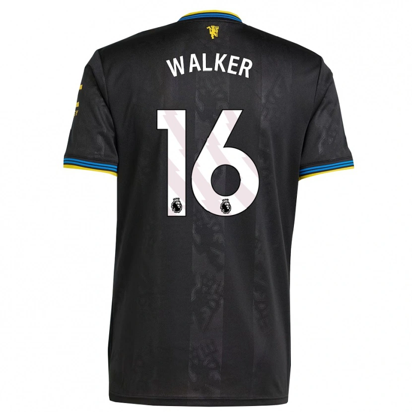 Danxen Homem Camisola Alfie Walker #16 Preto Amarelo Azul Terceiro 2025/26 Camisa Brasil