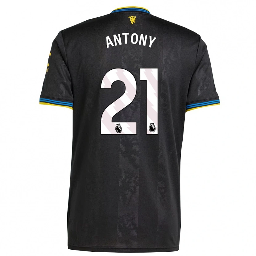 Danxen Homem Camisola Antony #21 Preto Amarelo Azul Terceiro 2025/26 Camisa Brasil