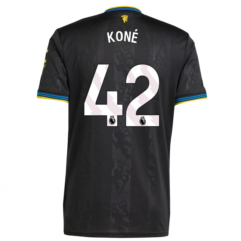 Danxen Homem Camisola Sékou Koné #42 Preto Amarelo Azul Terceiro 2025/26 Camisa Brasil